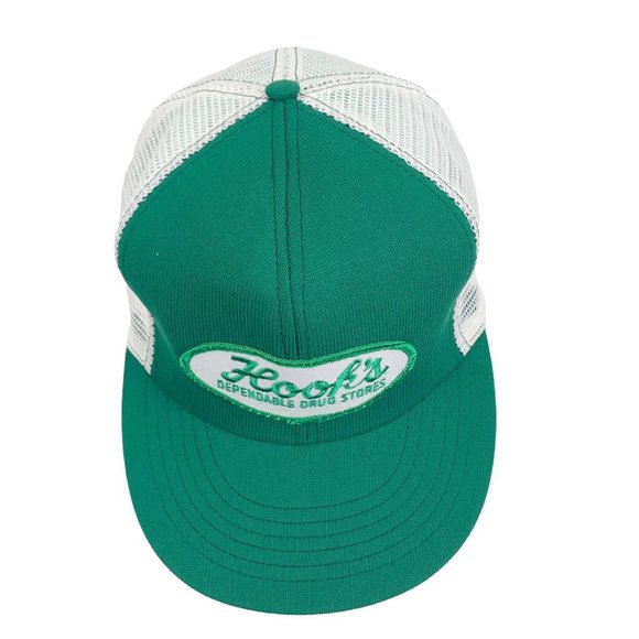Vintage Hooks Drug Store Trucker Hat Cap Patch Mesh Snapback M to L Pharmacy USA - Picture 6 of 9